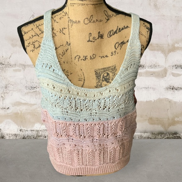 NWT Black Tape_ Ombré Crochet Boho Top Size XLP - Picture 4 of 11